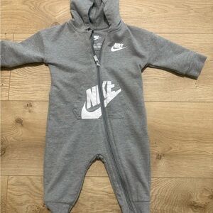 Nike Gray One Piece  with Hood and Zipper